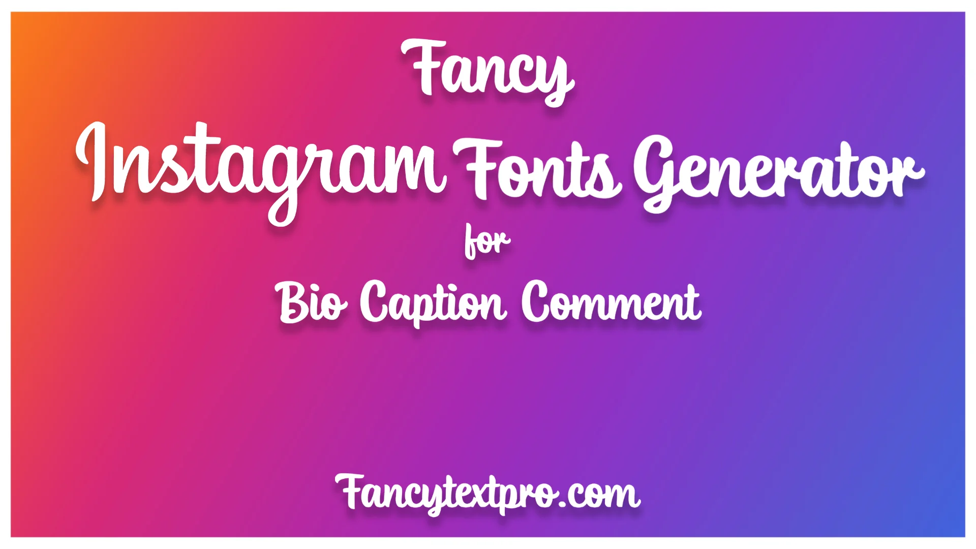 Instagram Fonts Generator